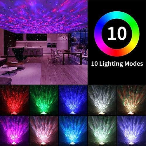 Galaxy Projector with Bluetooth Speaker — Star & Ocean Wave Night Light