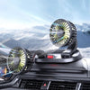 Double Head Car Fan — Powerful 360° USB Cooling Fan for UAE Summer