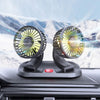 Double Head Car Fan — Powerful 360° USB Cooling Fan for UAE Summer