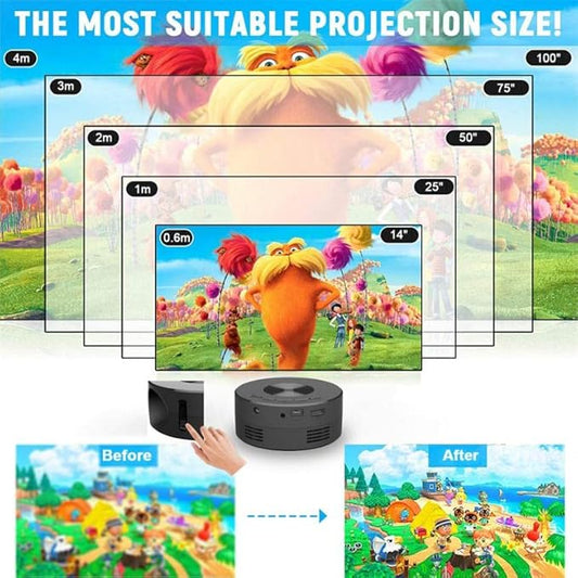 Home HD Portable Pocket Projector — Up to 100 Inch Screen