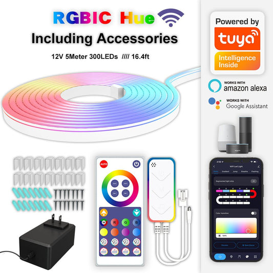 WiFi Smart RGB Neon LED Strip — Music Sync & App Control